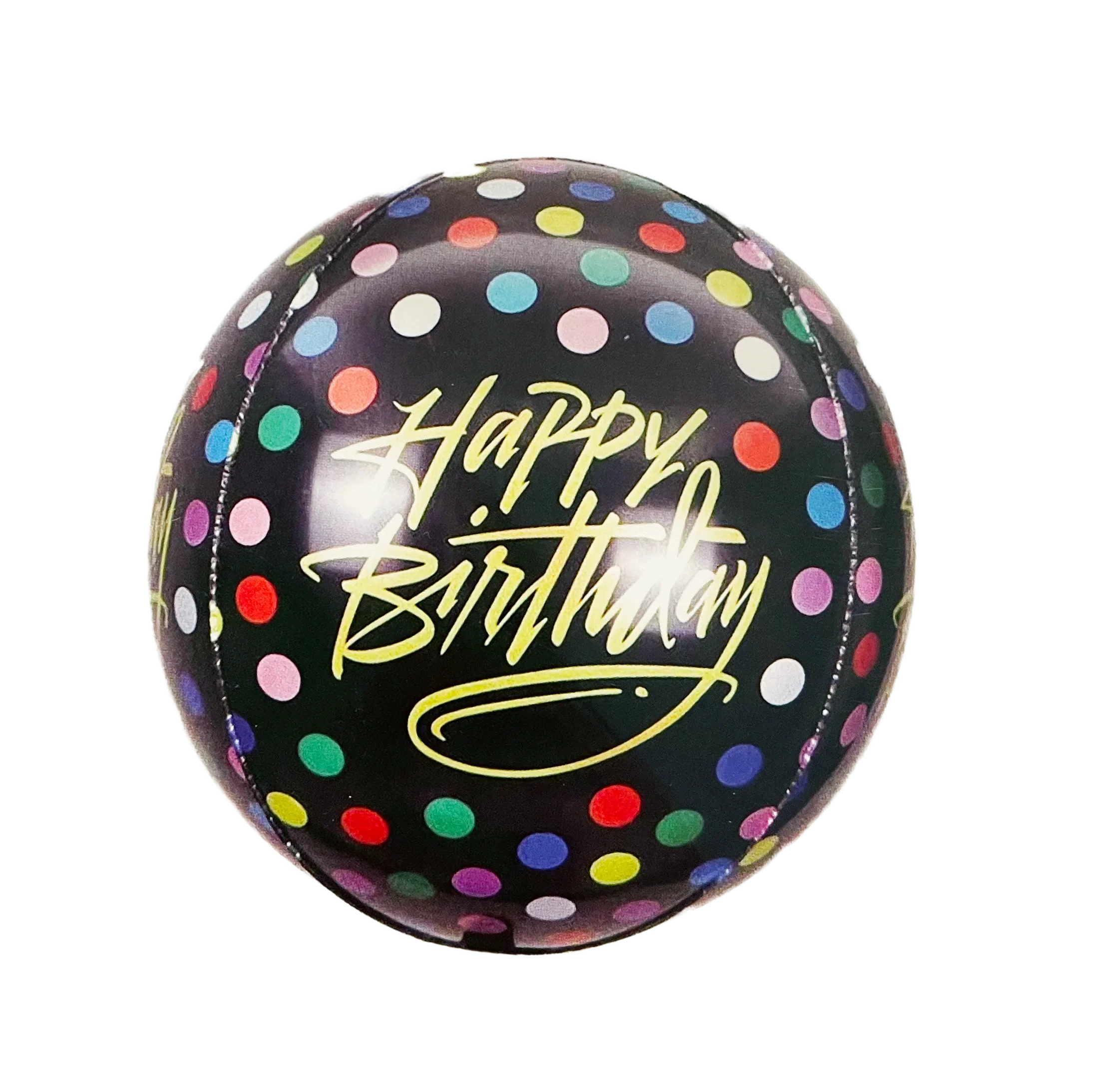 Winner Party 22" Black w/ Polka Foil Balloon