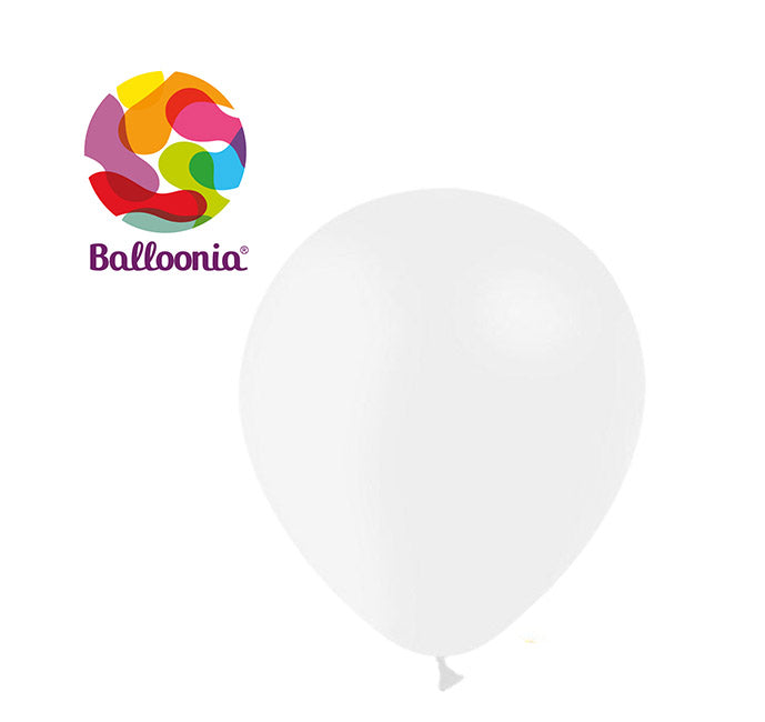 12" Metallic White (50ct) - Balloonia