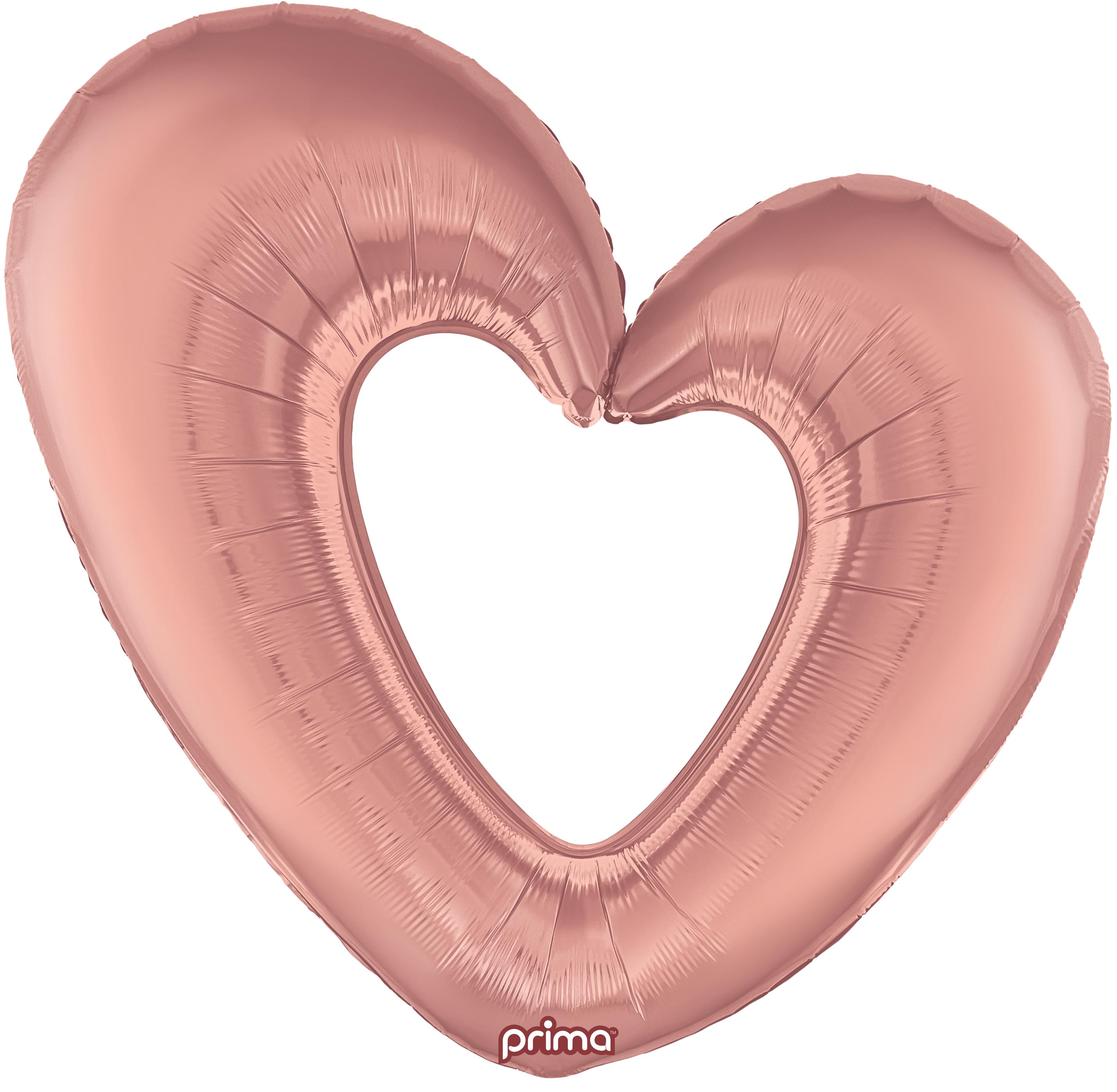 40" Rose Gold Open Heart