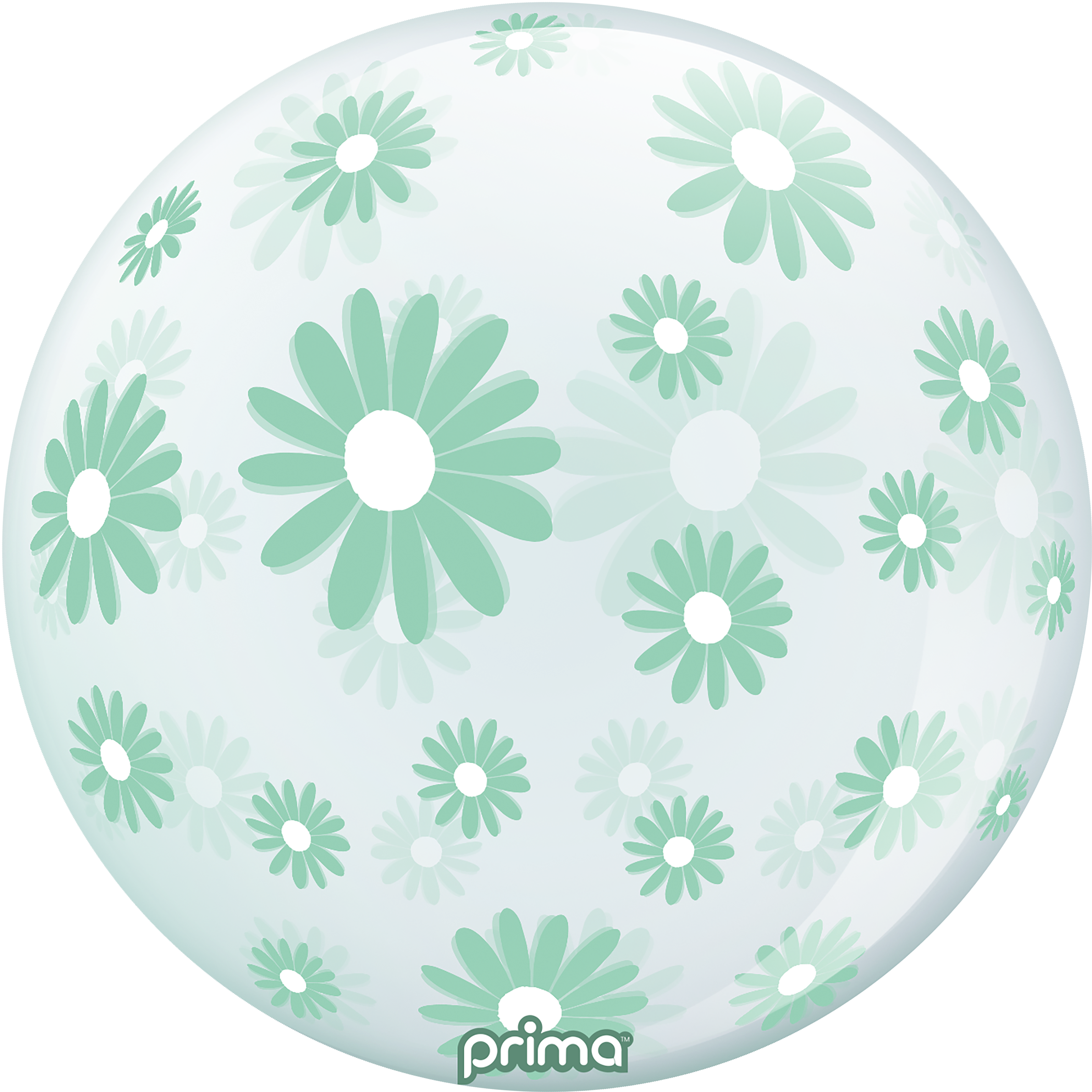 20” Mint Green Daisies Sphere