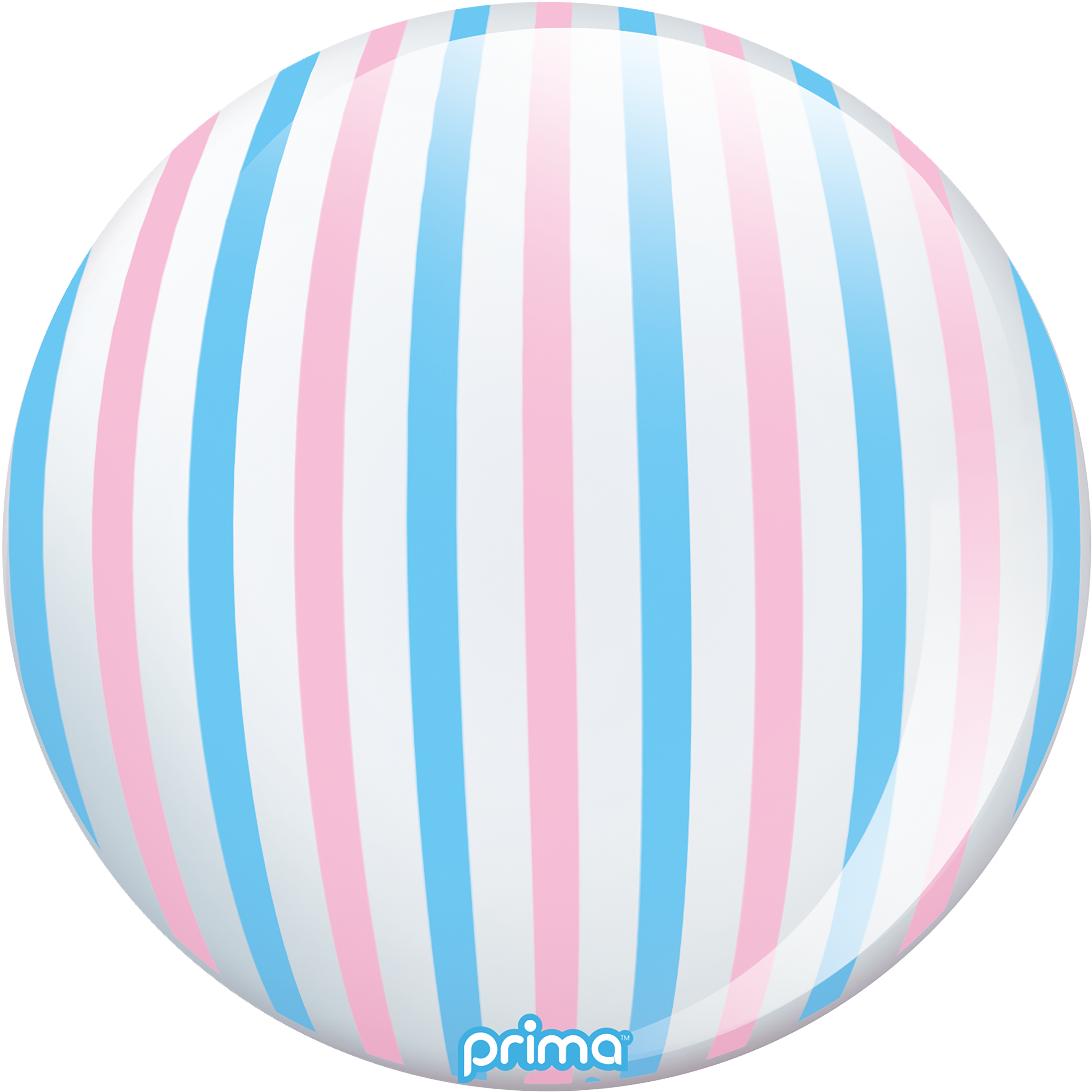 20” Pink & Blue Stripe Sphere