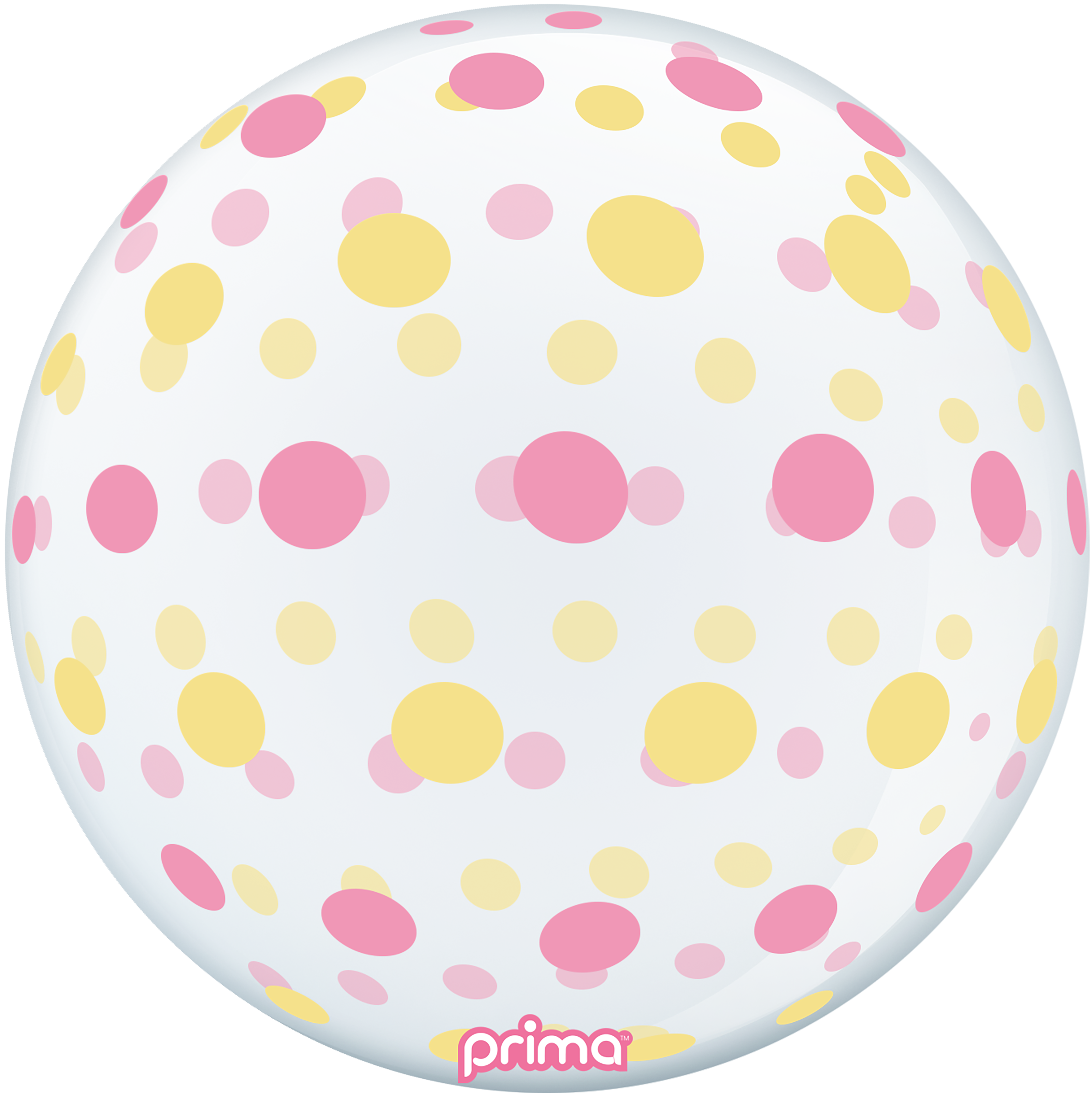 20” Pink Gold Dots Sphere