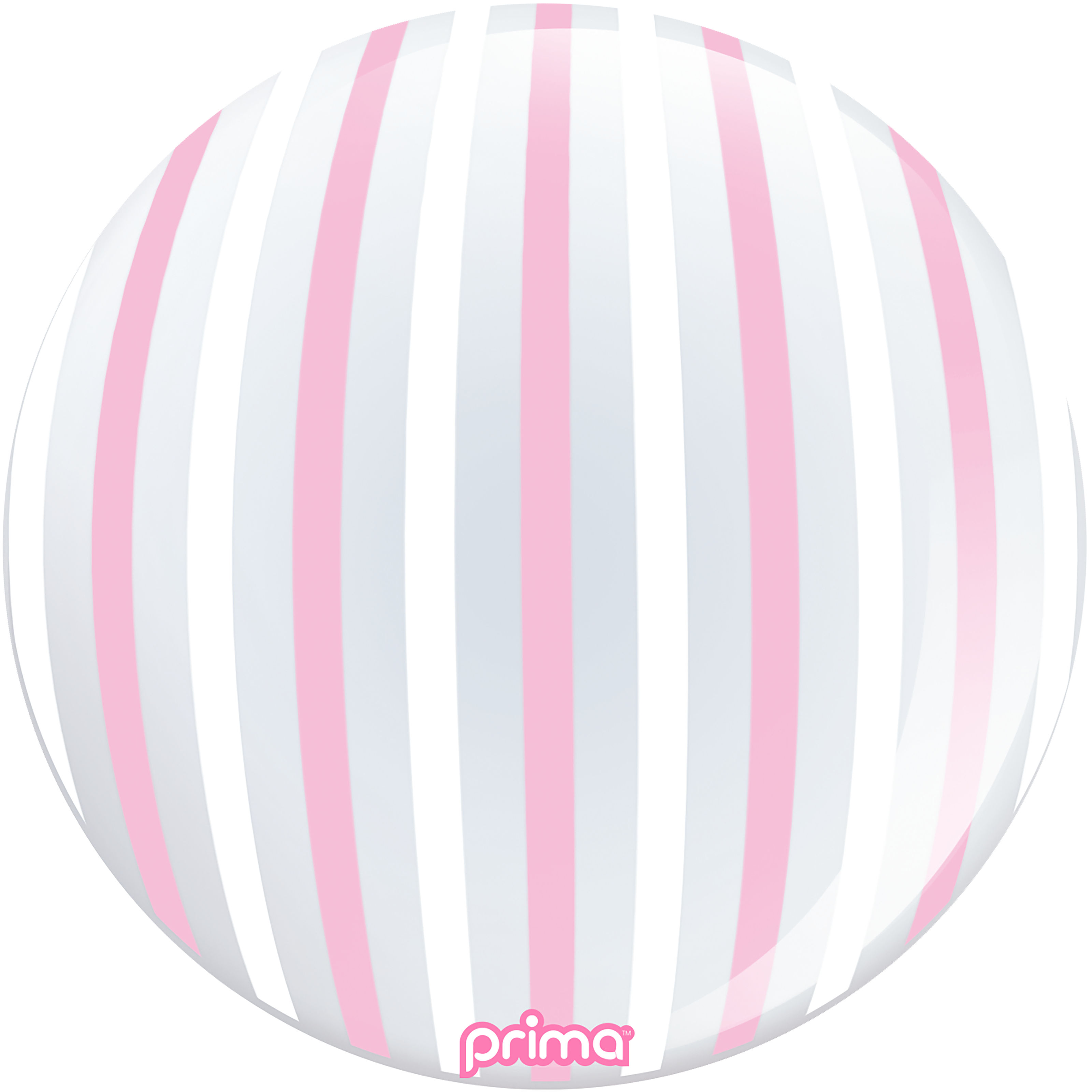 20” Pink & White Stripe Sphere