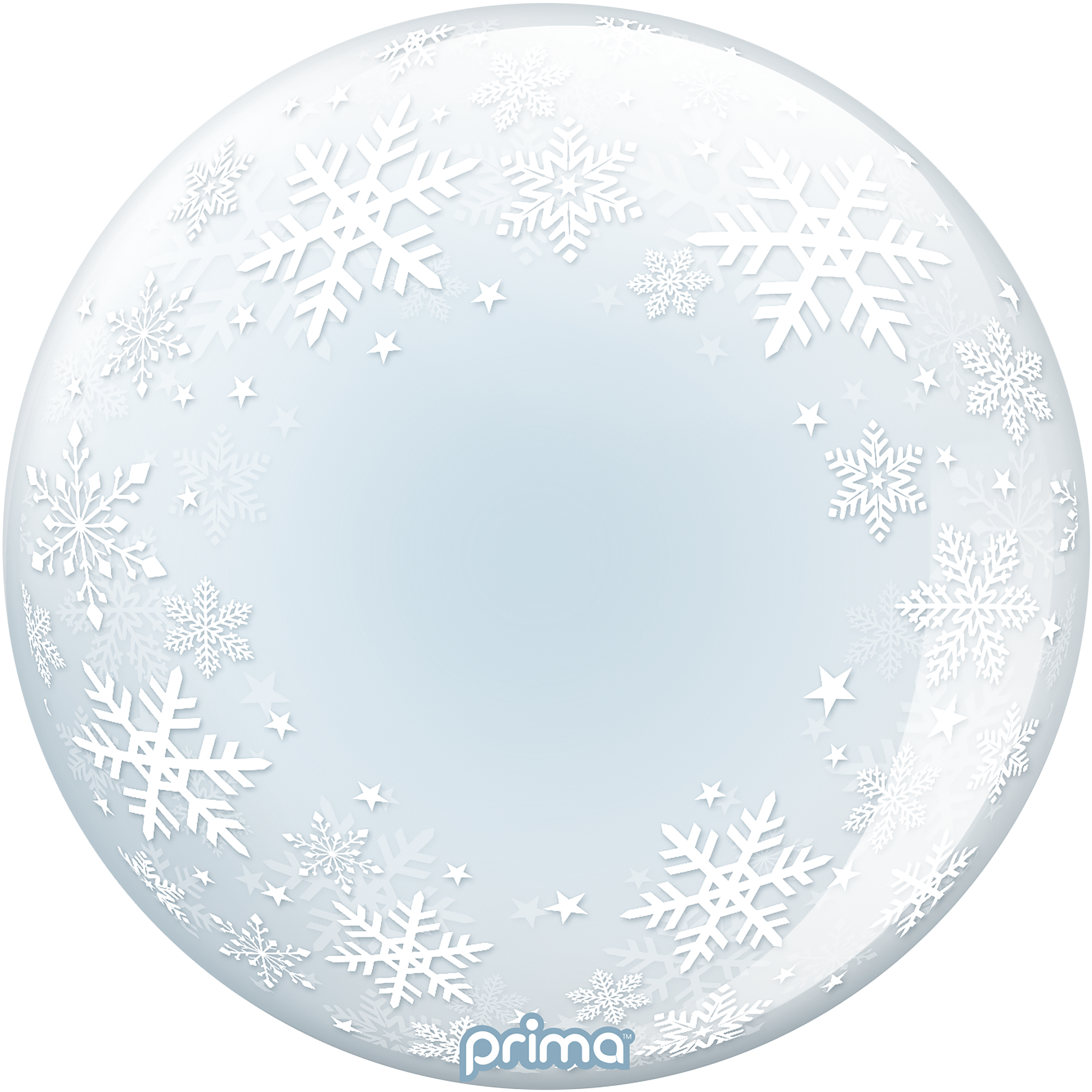 20” White Snowflakes Sphere