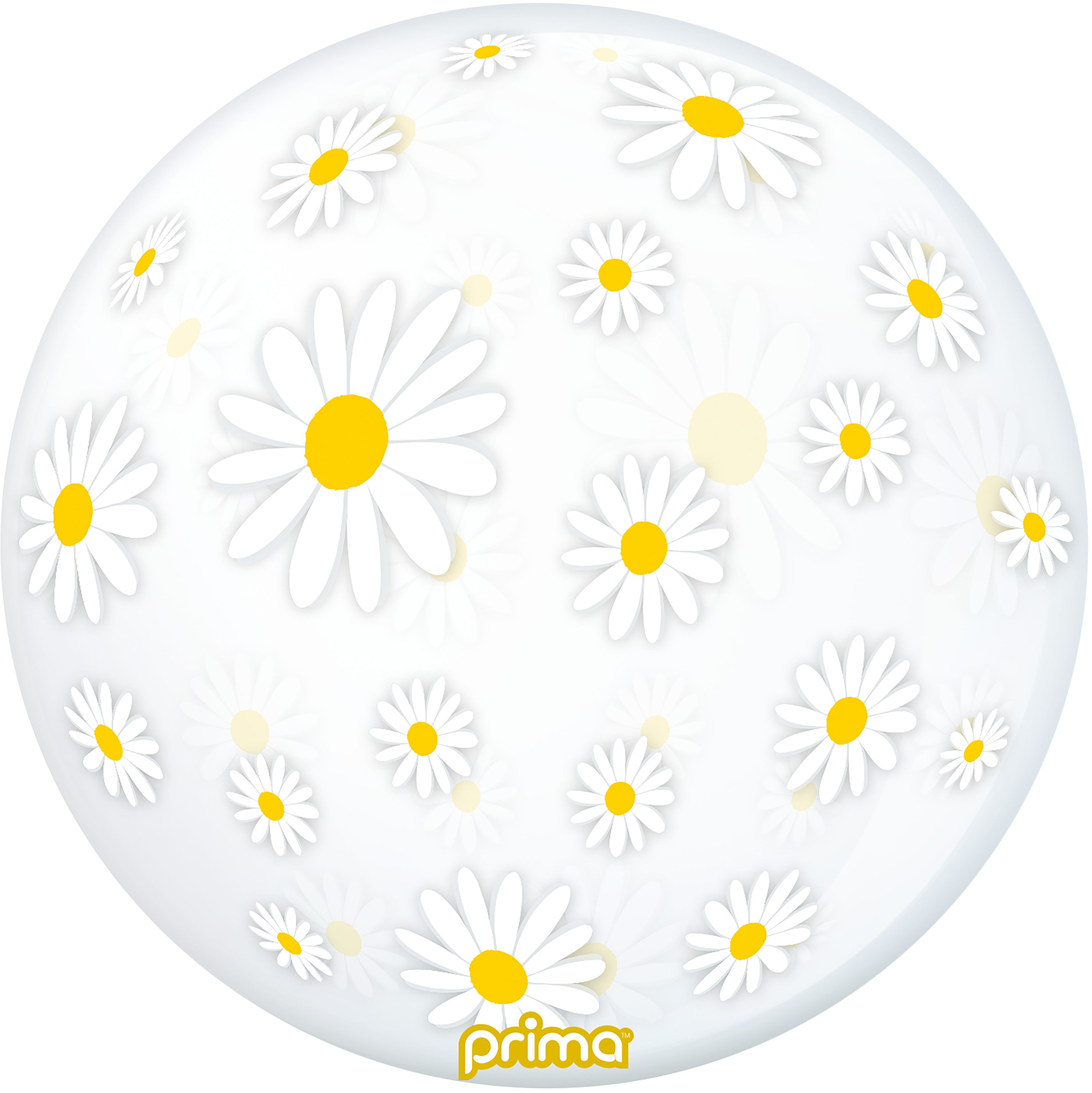 20” White Daisies Sphere