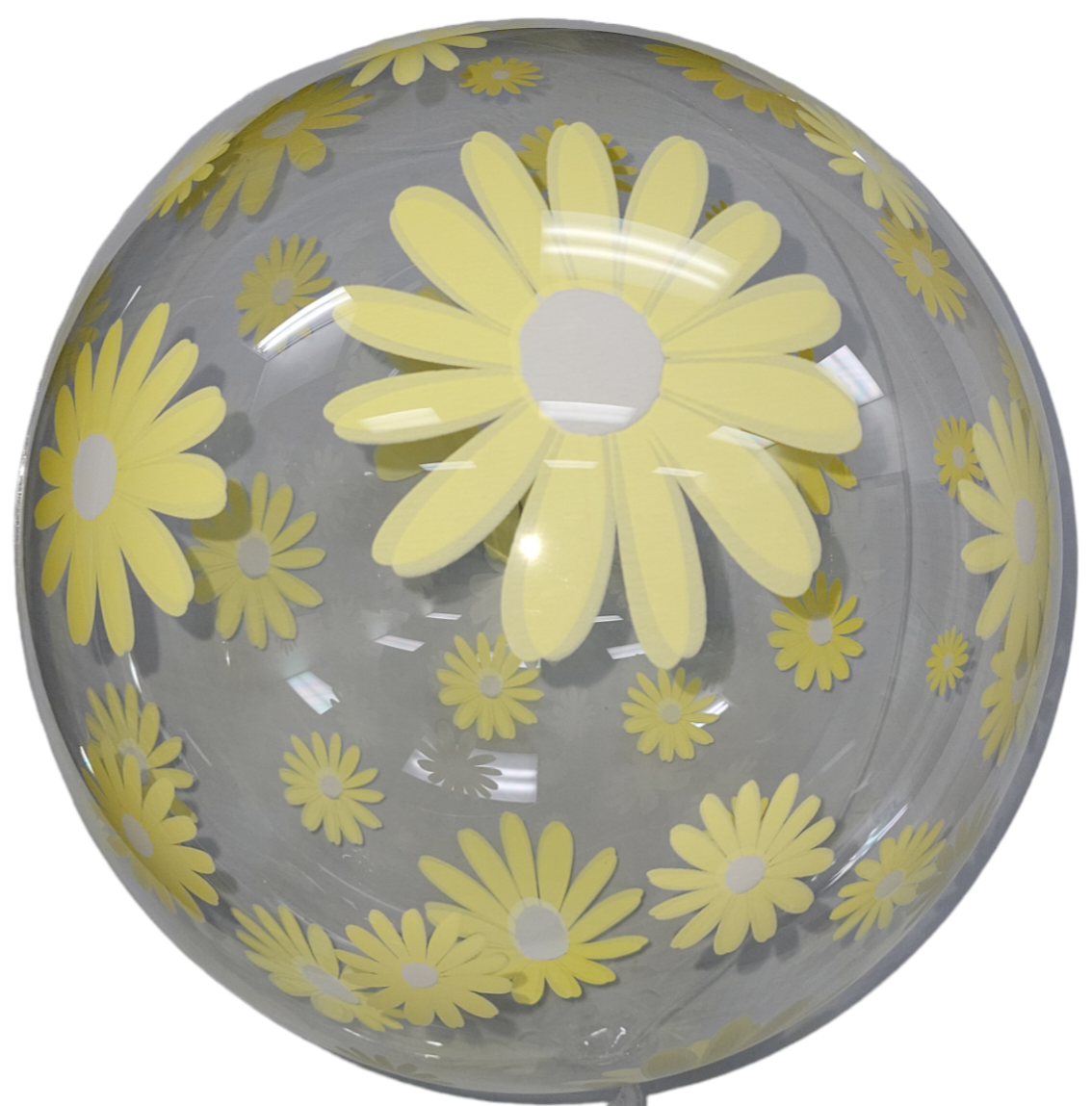 Winner Party 18" Light Yellow Daisy Bubble Balloon