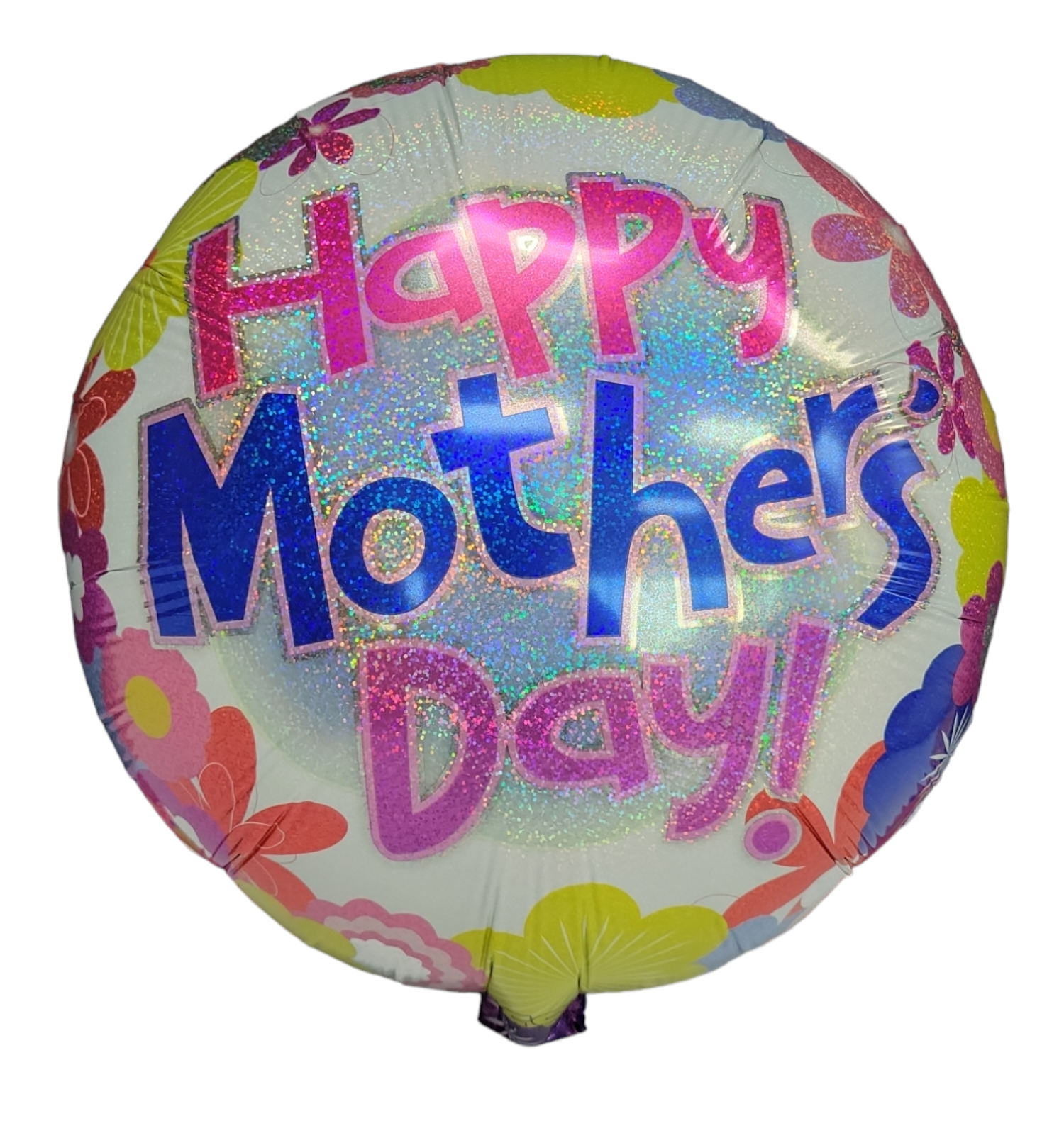 Party America 18" Happy Mother's Day Holographic Flower Balloons Pack of 50