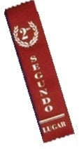 2in x 8in Spanish RED 2nd Place Ribbon