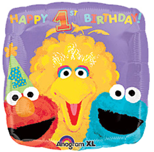 Anagram 18" Sesame Street Happy 1st Birthday Balloon