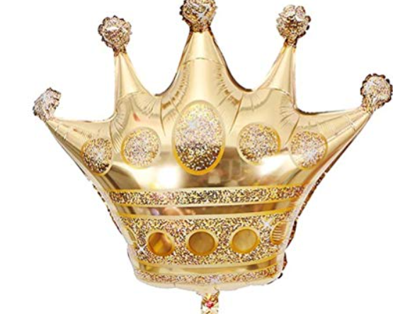 Winner Party 30" Gold Crown Foil Balloon