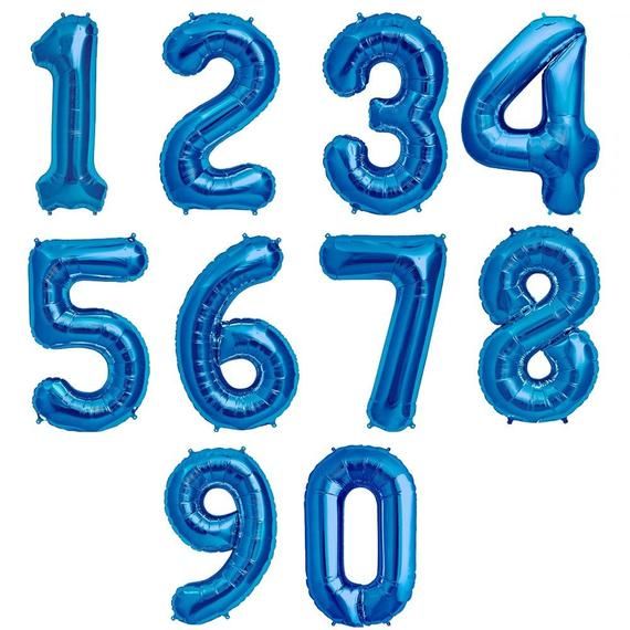 26" Blue Foil Numbers (Winner Party)