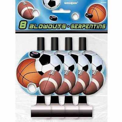 Action Sports Party Blowers, 8 - Count - Premium Party Distribution