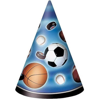 Action Sports Party Hats, 8pk - Premium Party Distribution