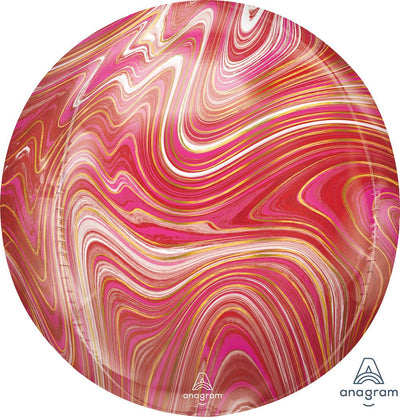 Anagram 15″ Orbz Red And Pink Marblez Orbz - Premium Party Distribution