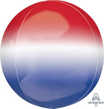 Anagram 16" Ombré Orbz Red, White And Blue - Premium Party Distribution