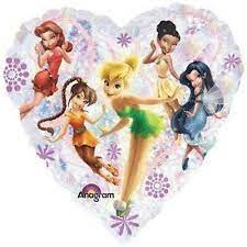 Anagram 18" Tinker Bell Fairies Heart Balloon - Premium Party Distribution