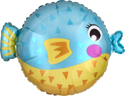 Anagram 19" Puffer Fish Foil Balloon 1ct - Premium Party Distribution
