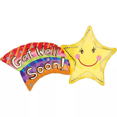 Anagram 27" Get Well Shooting Star Balloon - Premium Party Distribution