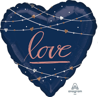 Anagram 28" Jumbo Navy Wedding Foil Balloon - Premium Party Distribution