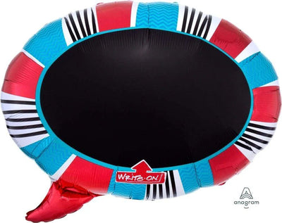 Anagram 28" Red & Blue Chalkboard Balloon - Premium Party Distribution