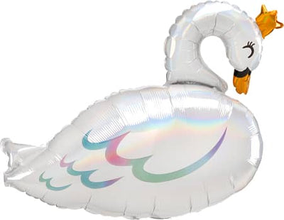 Anagram 29" Iridescent Swan Balloon - Premium Party Distribution