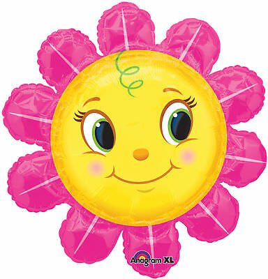 Anagram 29" Pink Smiling Daisy Balloon - Premium Party Distribution