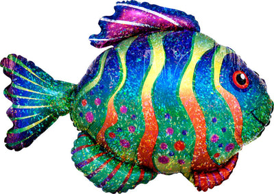 Anagram 33" Colorful Fish Balloon 1ct - Premium Party Distribution