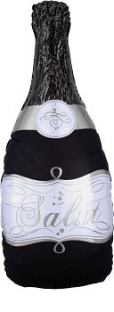 Anagram 36" Bubbly Wine Bottle Black Balloon - Premium Party Distribution