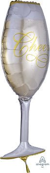 Anagram 38" Champagne Glass Balloon - Premium Party Distribution
