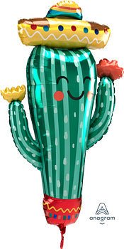 Anagram 38" Fiesta Cactus Balloon - Premium Party Distribution