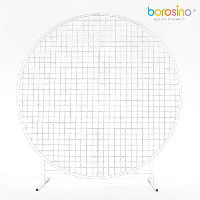 B458B - 2M White Round Mesh Arch (6.56FT) 1ct - Borosino - Premium Party Distribution