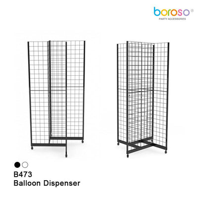 B473 Black Metal Balloon Display, 76" x 23", 1 Unit - Borosino - Premium Party Distribution