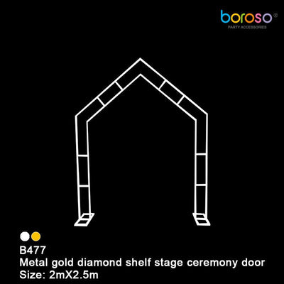 B477 White Metal Ceremony Door Frame 1ct - Borosino - Premium Party Distribution