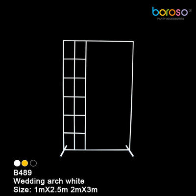 B489 White Wedding Squared Window Pane Frame1ct - Borosino - Premium Party Distribution