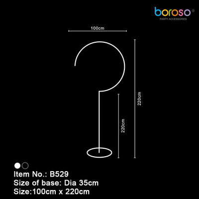B529 White Question Mark Frame 1ct - Borosino - Premium Party Distribution