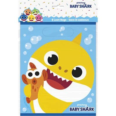Baby Shark Loot Bags 8ct - Unique - Premium Party Distribution
