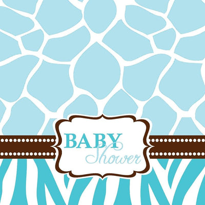 Baby Shower Wild Safari Blue 16ct - Premium Party Distribution