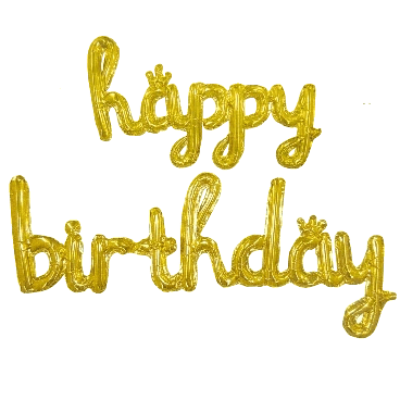 Balloon Banner - Cursive Happy Birthday - Premium Party Distribution