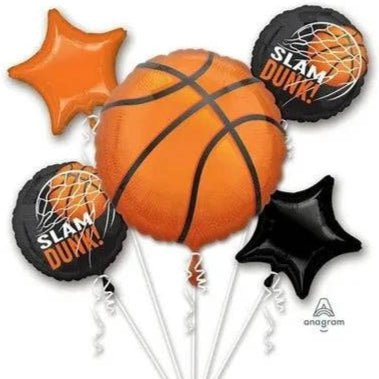 Balloon Bouquet - Basketball Slam Dunk (5ct) - Premium Party Distribution