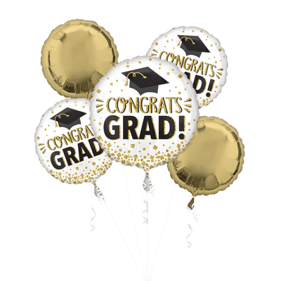 Balloon Bouquet - Congrats Grad Gold - Premium Party Distribution