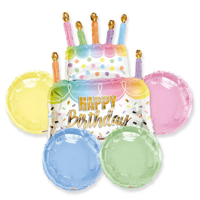 Balloon Bouquet - Happy Birthday Cake - Premium Party Distribution