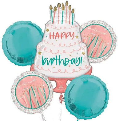 Balloon Bouquet - Happy Birthday Cake - Premium Party Distribution