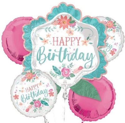 Balloon Bouquet - Happy Birthday Floral - Premium Party Distribution