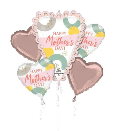 Balloon Bouquet - Happy Mother's Day Lace Heart (5ct) - Premium Party Distribution