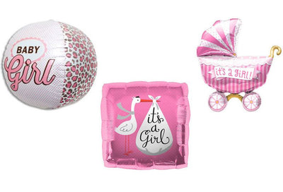 Balloon Bouquet - It's a Girl Trio (3ct) - Premium Party Distribution
