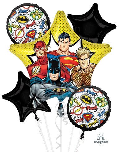 Balloon Bouquet - Justice League (5ct) - Premium Party Distribution