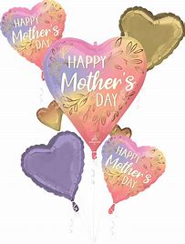 Balloon Bouquet - Mother's Day Botanical Hearts - Premium Party Distribution