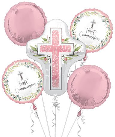 Balloon Bouquet - My First Communion - Pink - Premium Party Distribution