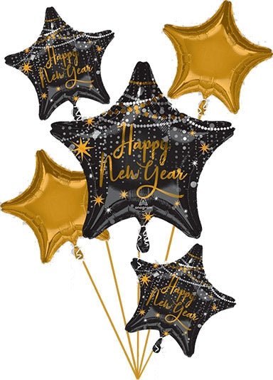 Balloon Bouquet - New Year Midnight Hour - Premium Party Distribution