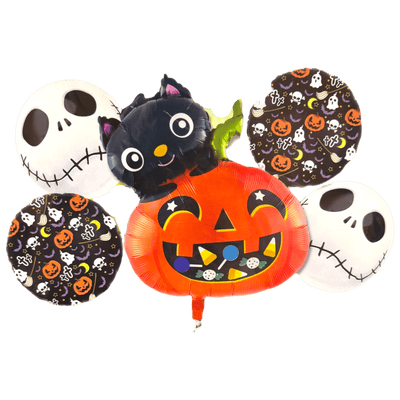 Balloon Bouquet - Pumpkin Cat - Premium Party Distribution